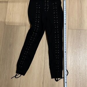 LPA Black Lace-Up Pants